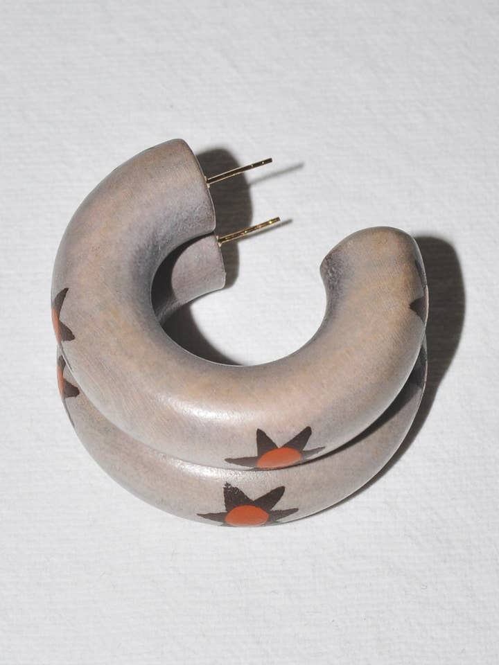 Orecchini a cerchio Sundip Chunk Small per la vendita all'ingrosso da parte di BINKY AND LULU