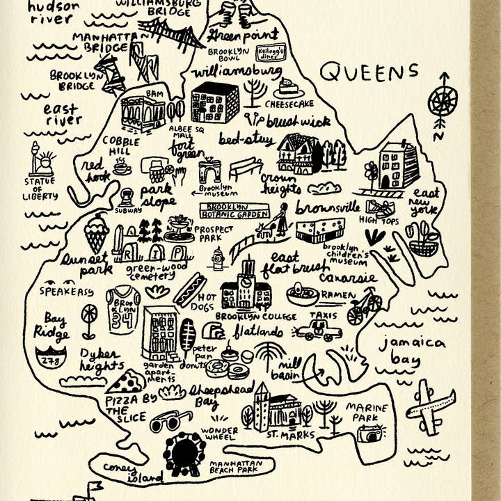 People I've Loved - Wholesale Travel card - Brooklyn Map Card1