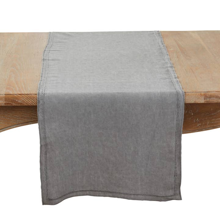 Saro Lifestyle - Wholesale Table Runner - Stonewashed Overlock Edge Table Runner28