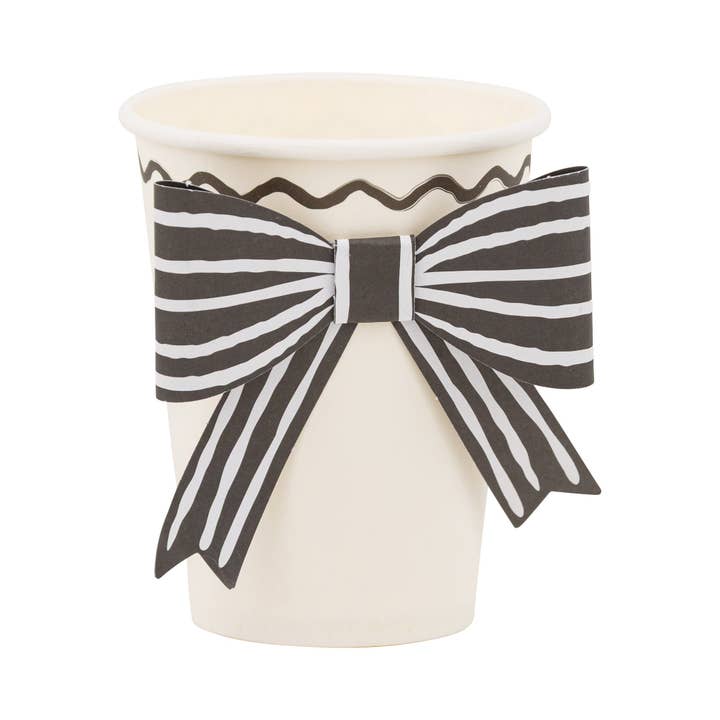 CLV1210 - Black and White Bow Party Cup for wholesale by My Mind’s Eye