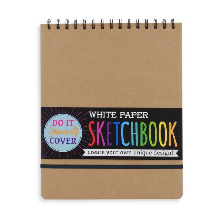 D.I.Y. Cover: White Paper Sketchbook (8" x 10.5";75 Pages) for wholesale by OOLY