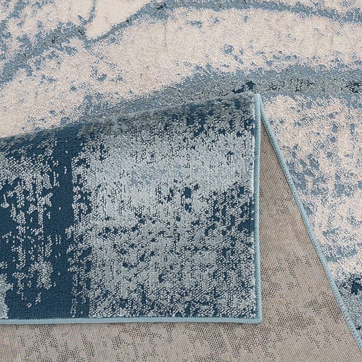 Olliix - Vente Tapis - Tapis abstrait Grace Wave Area 8x10/5x7/6x9, bleu2