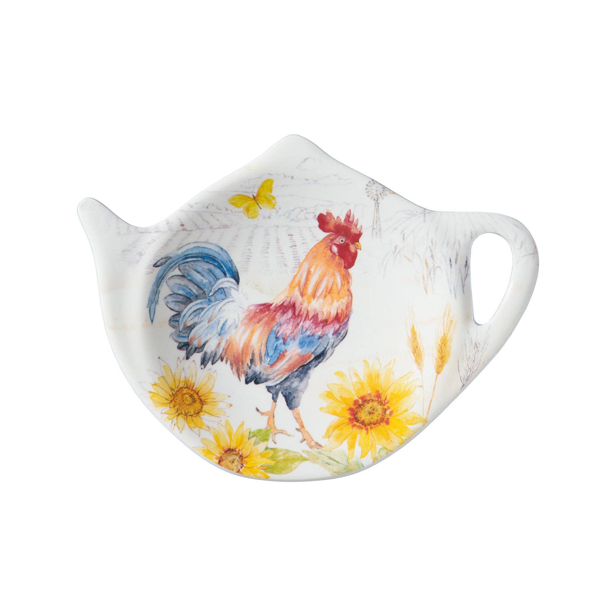 Supreme Housewares - Vente Passoires à thé/infuseurs - Porte-sachets de thé en mélamine Sunshine, 4 pièces1