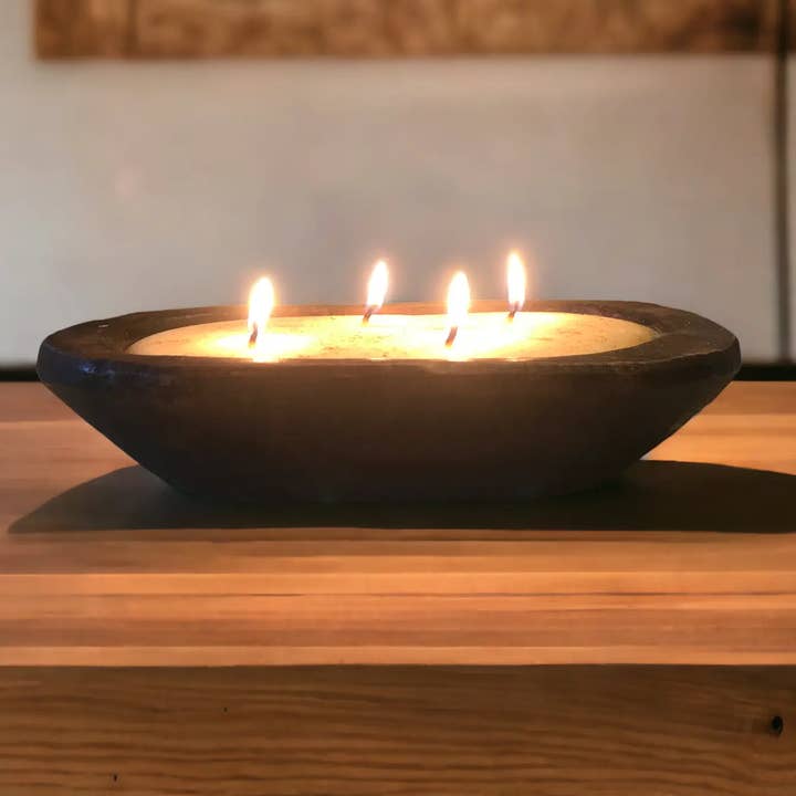 Full Circle Candles and Gifts - Wholesale Jar/Filled Candle - Holiday/Thanksgiving/Christmas/Wooden Dough Bowl Soy Candles