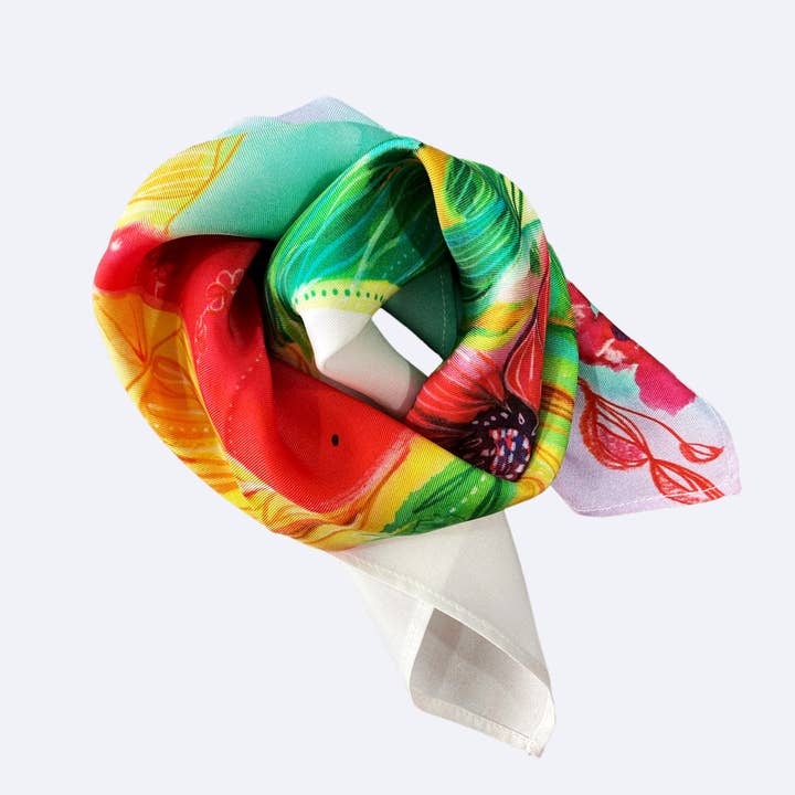 Bonito Mundo - Wholesale Handkerchief - Women's - Windy - Natural silk scarf3