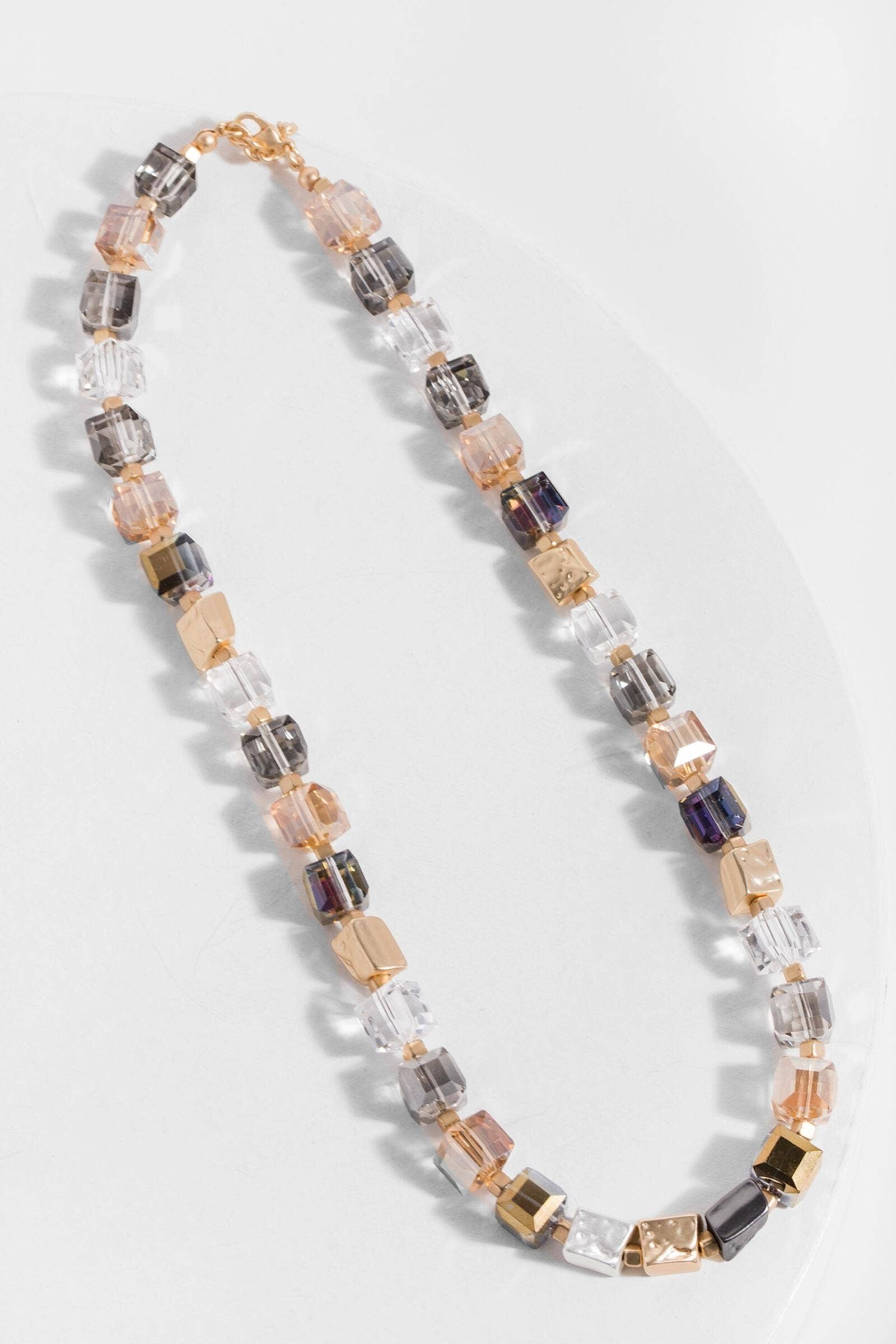 SAACHI - Wholesale Beaded/Pearl Necklace - Faceted Glass Bead and Stone Necklace4