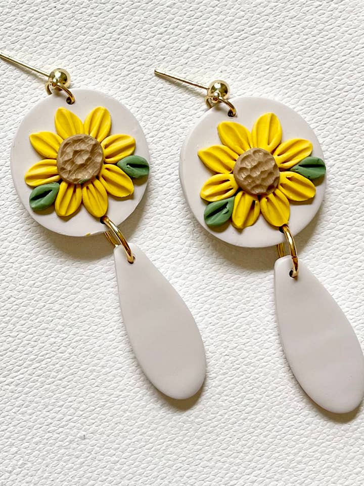 Solros fält Dingla - Polymer Clay för wholesale av Hooks and Clay