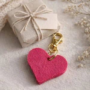Scandinavian Hearts - Wholesale Purse/Bag Accessory - Women's - Felt Heart Purse Charm Minimalist Ksychain20