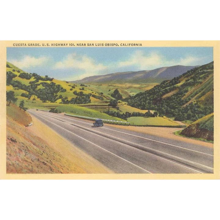 Found Image Press - Wholesale Postcard - Postcard CA-1519 Cuesta Grade, San Luis Obispo