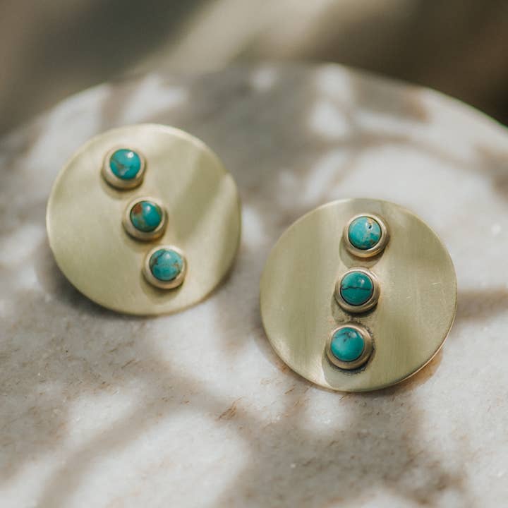 Gallatin Studs // Turquoise pour la vente par Commonform