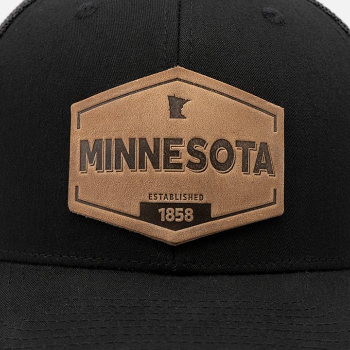 Range Leather Co. - Wholesale Trucker Hat - Unisex - Minnesota Established Hat | Leather Patch Trucker Hat6