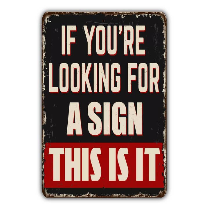 Als u op zoek bent naar een bord, dan is dit het metalen bord in vintage stijl voor wholesale door Game Time Prints