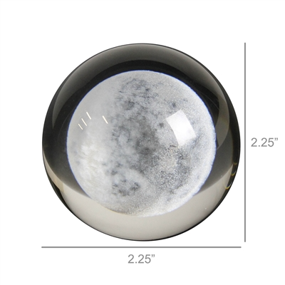 HomArt – Engroshandel Bordpynt – Glas Hologram - Måne1