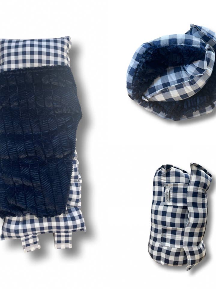 Marineblauer & weißer Gingham für den Großhandel von Razzle Baby