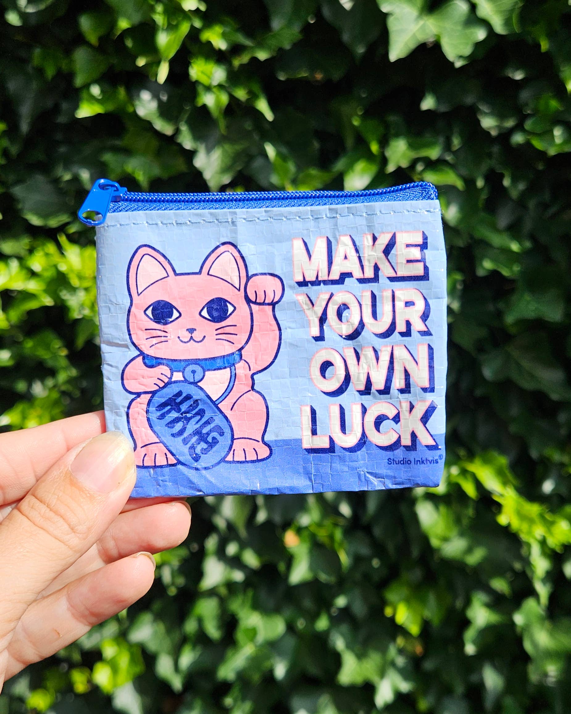 Studio Inktvis - Wholesale Coin Purse - Women's - Mini wallet Maneki Neko make your own luck recycled plastic1