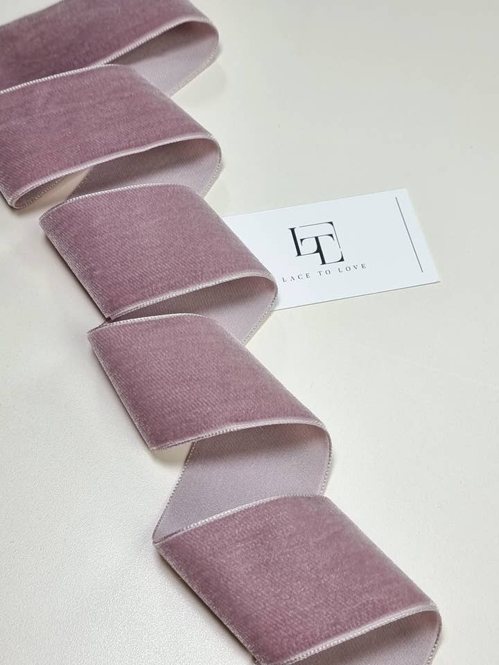 Lila sammetband per meter, ST1087 för wholesale av Lace To Love