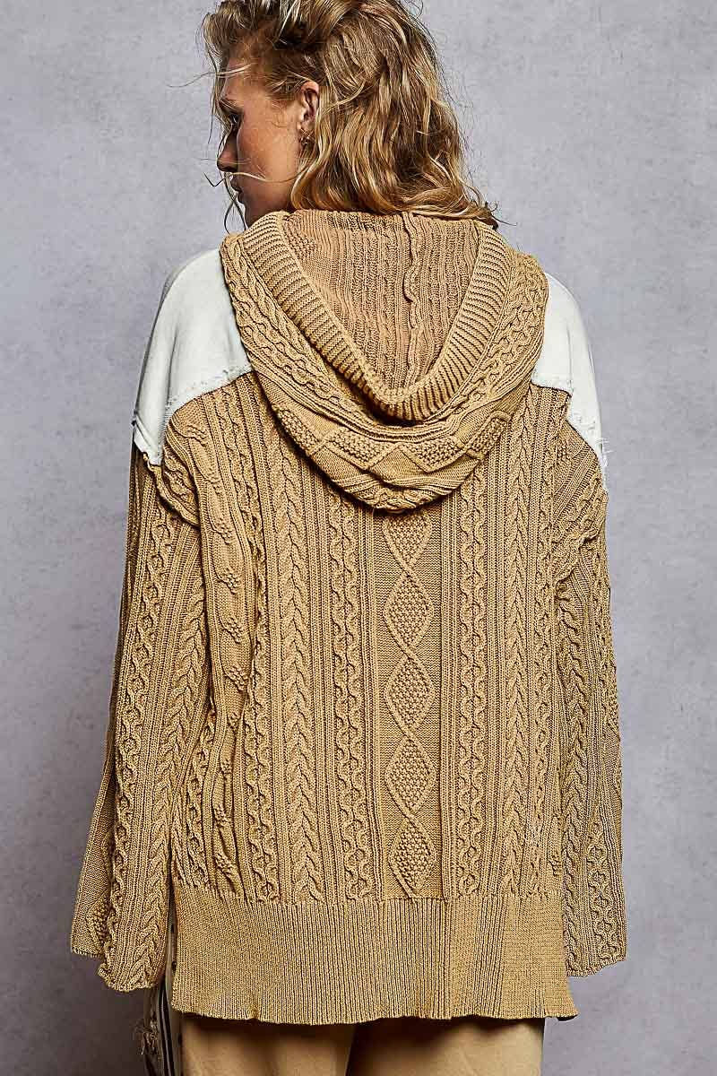 Pol Clothing - Vente Haut en maille – femme - Haut en maille à manches longues avec détail lacé en molleton français3