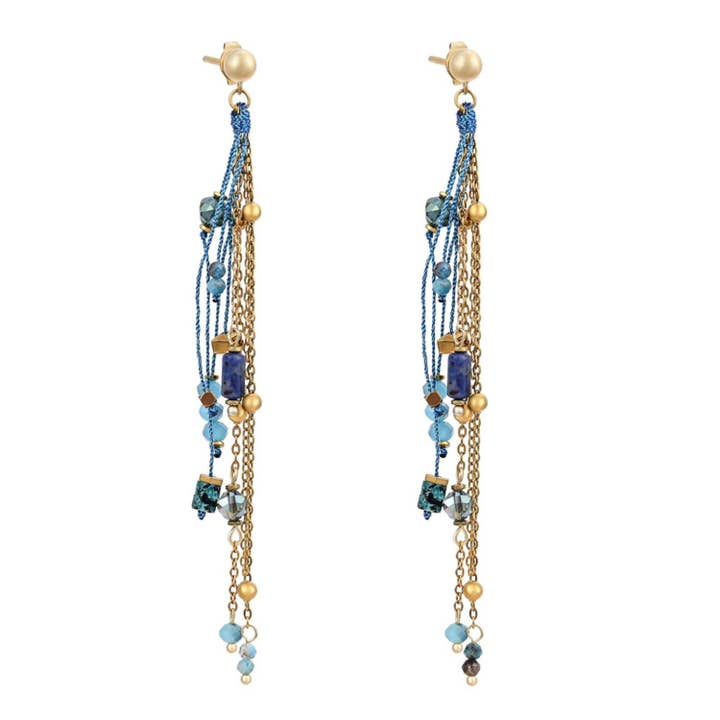 Ozeanbrise Edelstein-Ohrringe für den Großhandel von Trend & Co