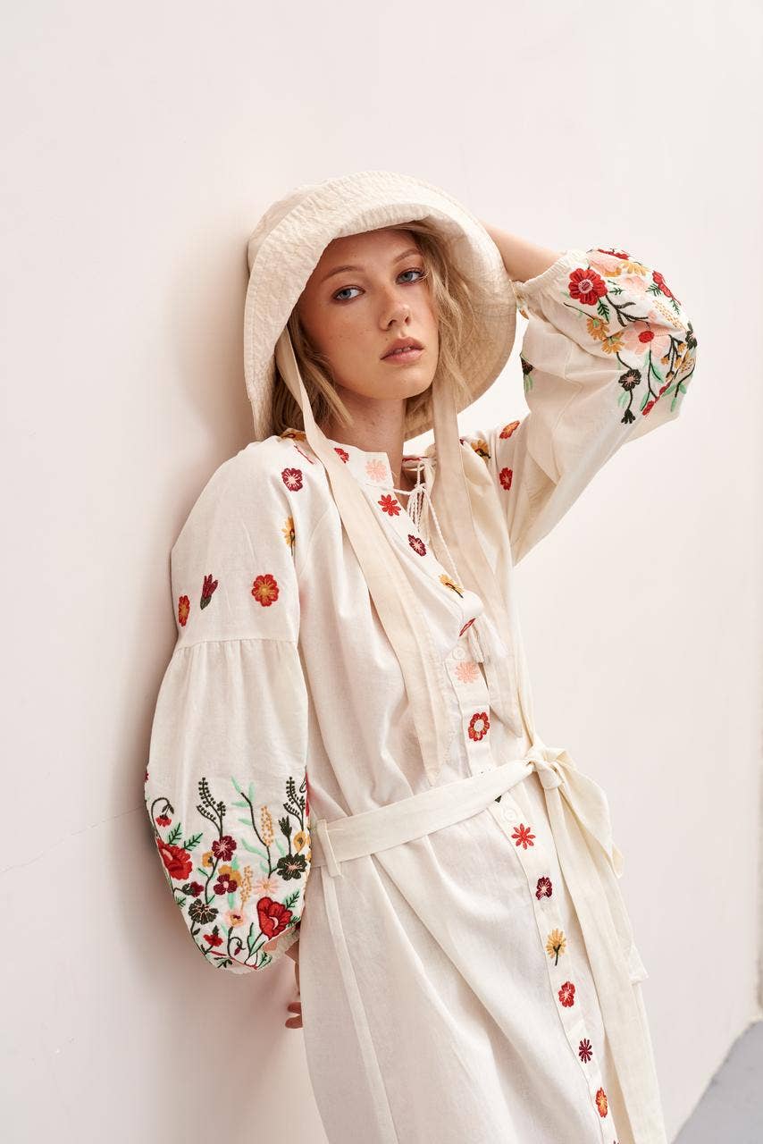 Handmade Originals Ukraine - Wholesale Dress - Women's - Embroidered Dress Spring Flowers2