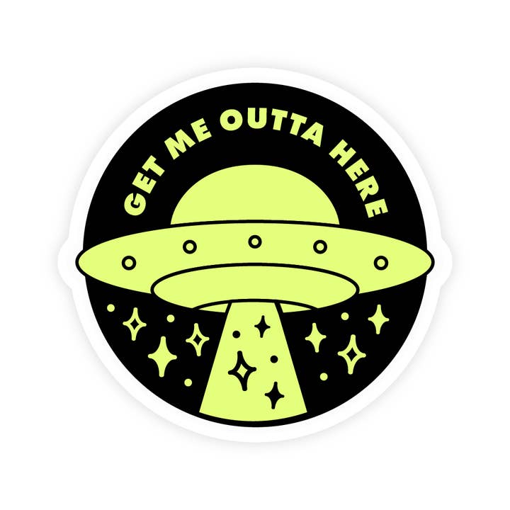 Get Me Outta Here Glow In The Dark Sticker for wholesale by The Little Gay Shop