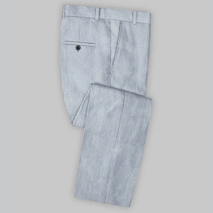 Ferrecci - Wholesale Suit Set - Men's - Ferrecci - Men's Slim Fit Two Button Seersucker Suit16