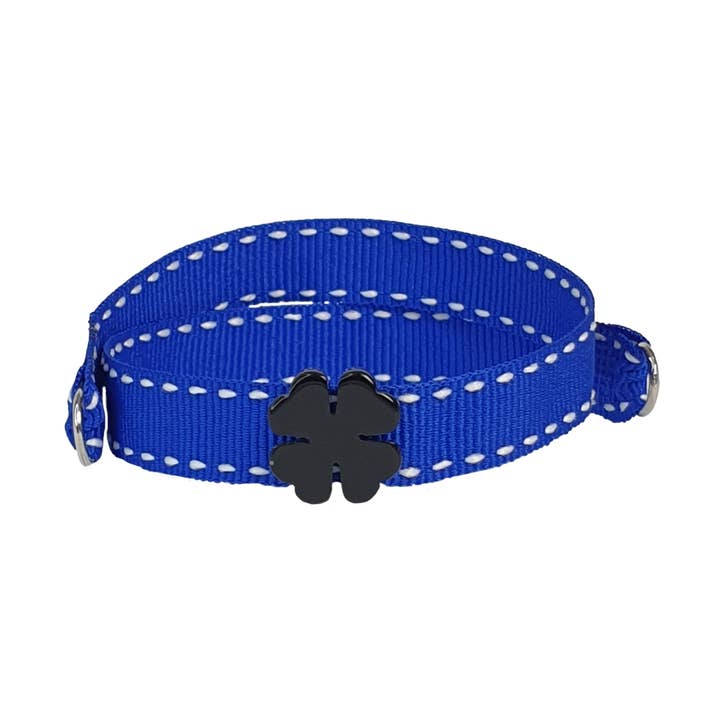 BRACELET BLEU TRÈFLE NOIR À QUATRE FEUILLES LAQUÉ pour la vente par Smartever Srl