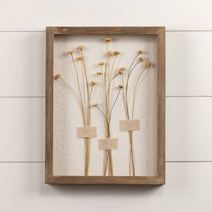 Ragon House - Wholesale Plaque - PRESSED FLOWING FLORAL PLAQUE