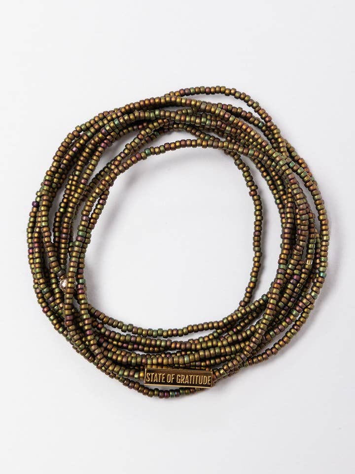 Khaki Intention Wrap-armband för wholesale av State of Gratitude