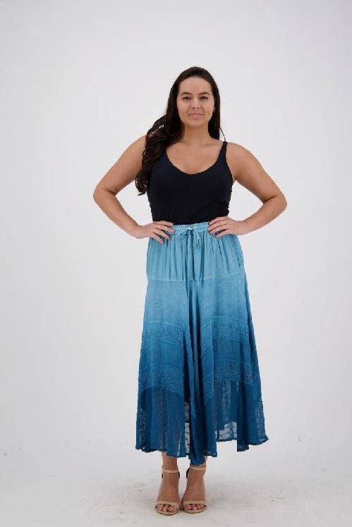 Advance Apparels - Wholesale Skirt - Women's - Ombre Dye Renaissance Skirt 1322911