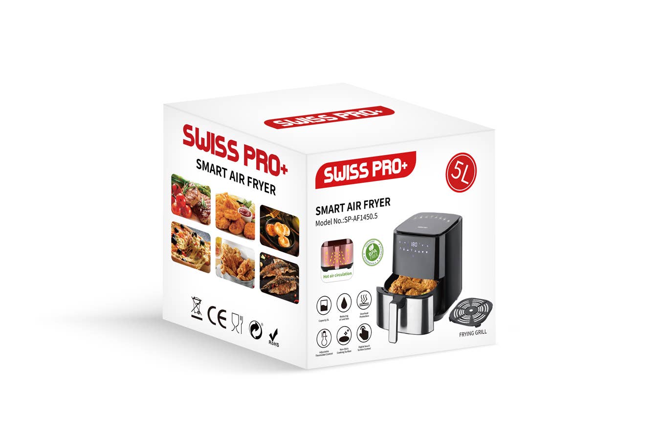 Swiss Pro+ - Venta al por mayor Electrodomésticos - Freidora de aire Silver 5L6