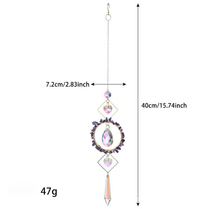 Dipped Shop - Wholesale Suncatcher - Colorful Stone Cross Crystal Home Hangings DP25A9275
