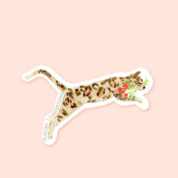Autocollant de chat Bengal pour la vente par Almeida Illustrations