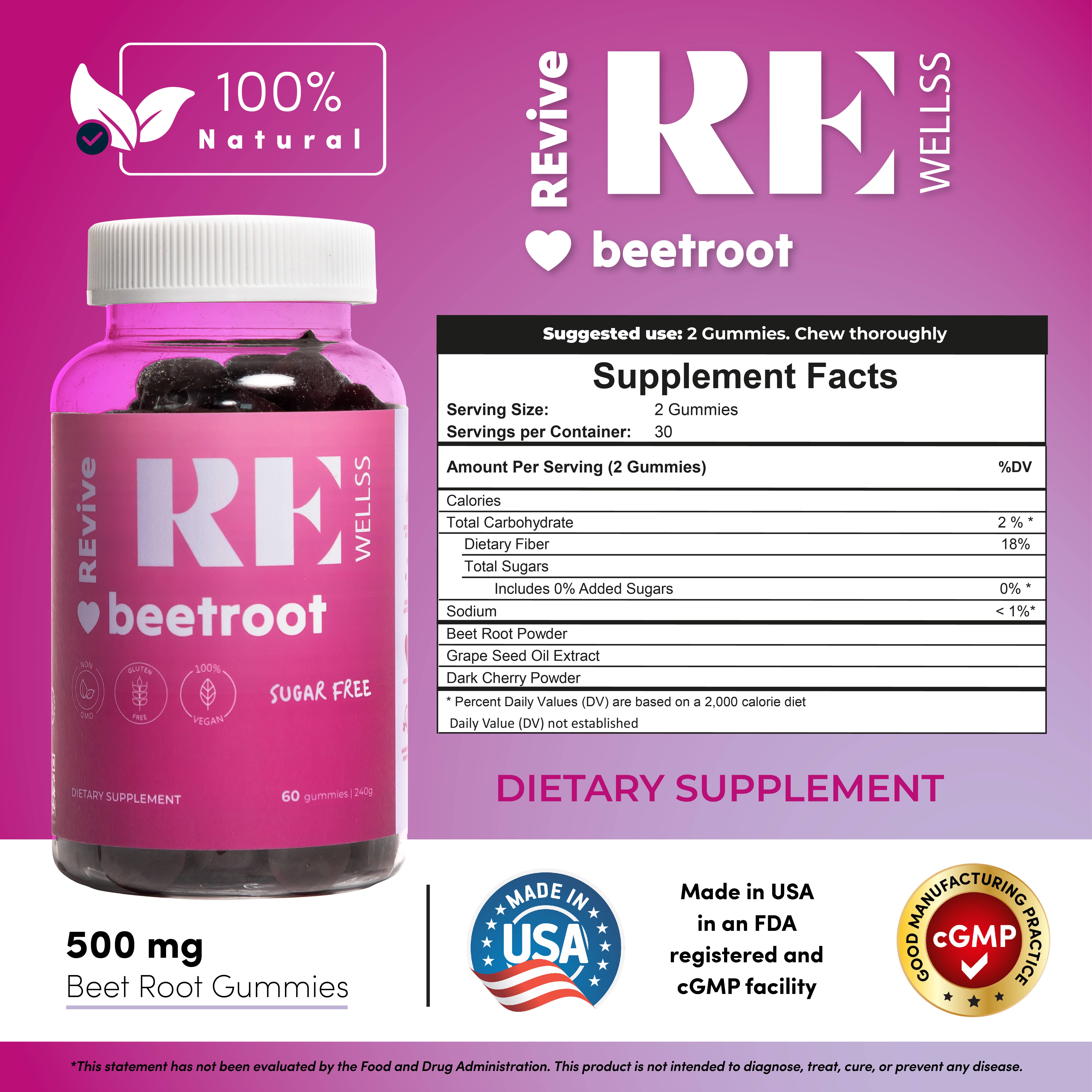 REWELLSS - Vente Supplément oral/vitamine - Précommandez REWELLSS Betterave Root Gummies I Suppléments végétaliens sans sucre et sans OGM | Soutien à la santé cardiaque et à la tension artérielle fabriqués aux États-Unis6