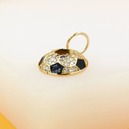 MIA Jewelry - Wholesale Link & chain bracelet - 18k Gold Filled Soccer Ball Pendant Charm1