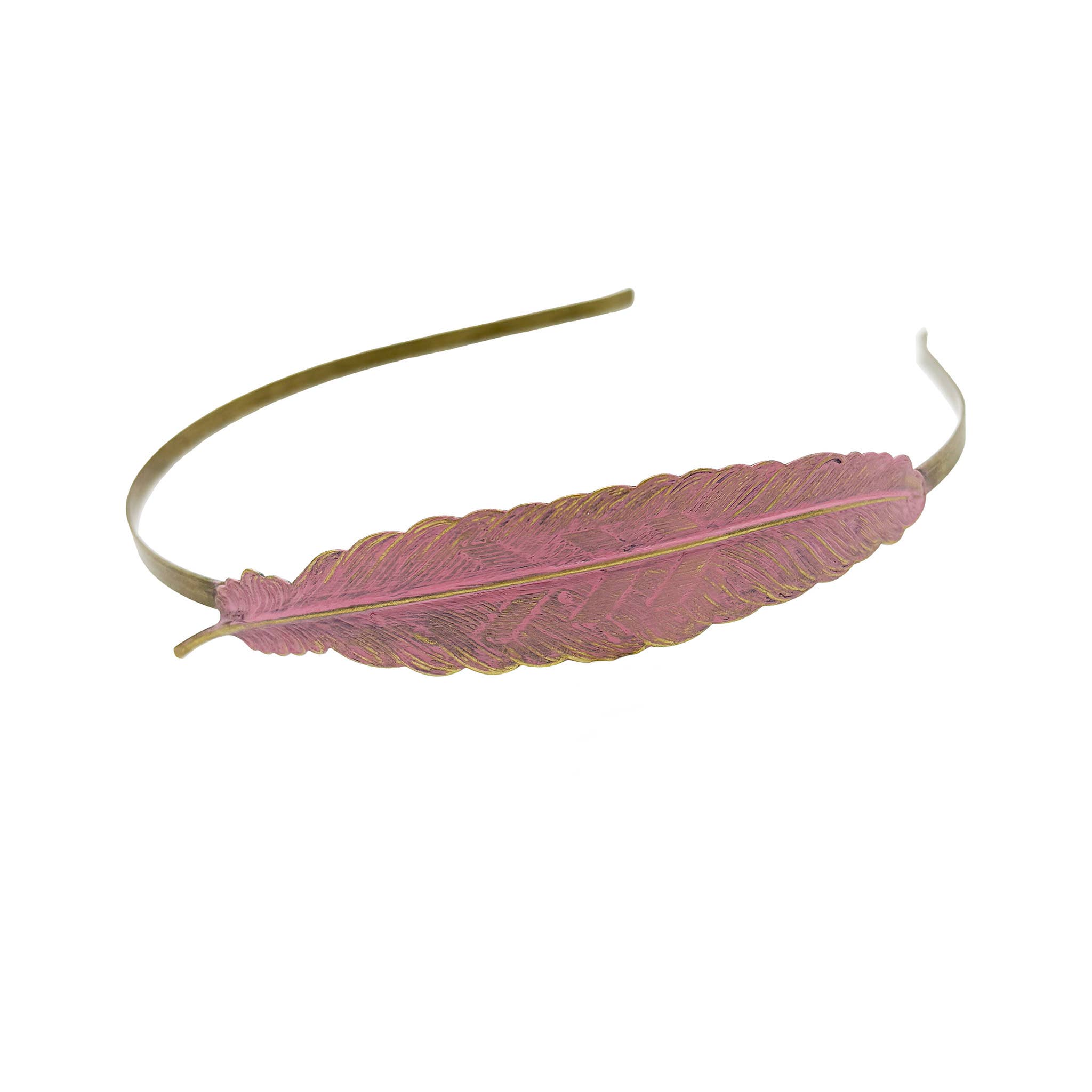 Gleeful Peacock - Wholesale Fashion Headband - Women's - Feather Quill Boho Statement Headband1