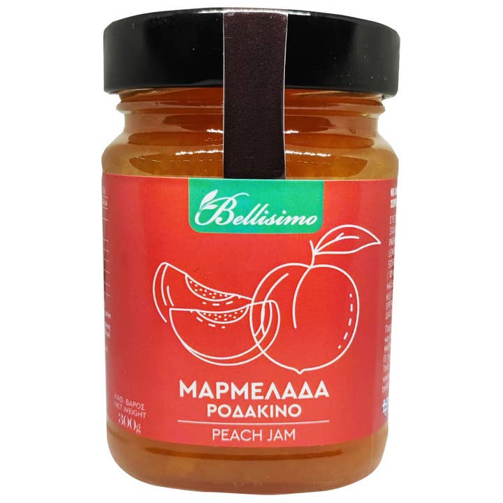 Peach Jam (300gr) for wholesale by Bellisimo Greek Products