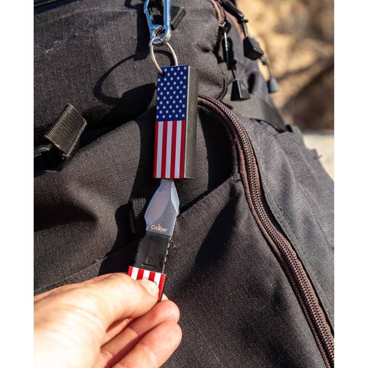 CALIBER GOURMET / CAMPCO - Wholesale Keychain – Unisex - USA Knife Keychain Display of 12 3