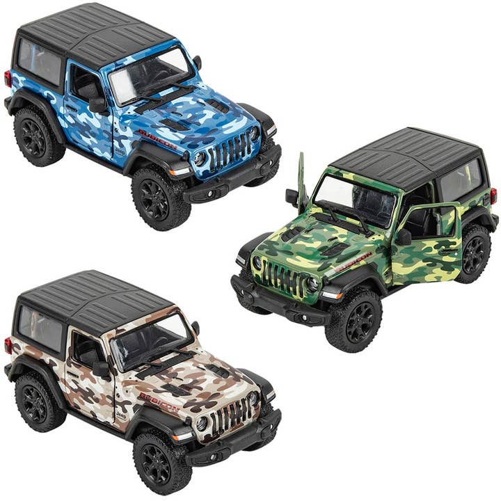 La Luna Bella - Toys - Wholesale Toy Car/Truck - Kids - 5" DIE-CAST 2018 JEEP WRANGLER CAMO HARD TOP LLB Car Toys6