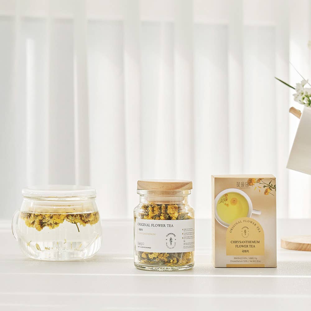 KKOKDAM Premium Flower Tea - Wholesale Loose Tea - Original Flower Tea 10g Glass Jar - 8 Variations8