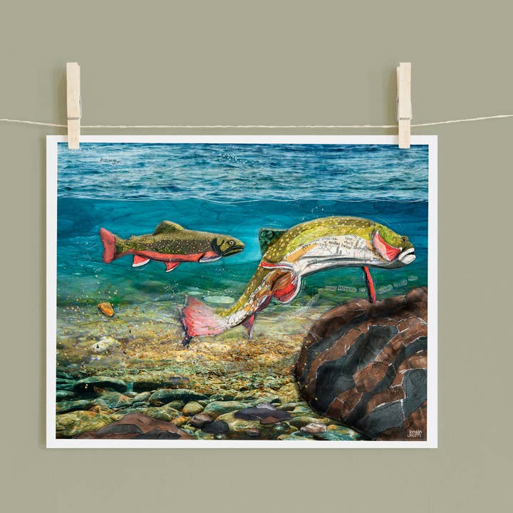 Truite mouchetée - imprimé pour la vente par Found & Rewound