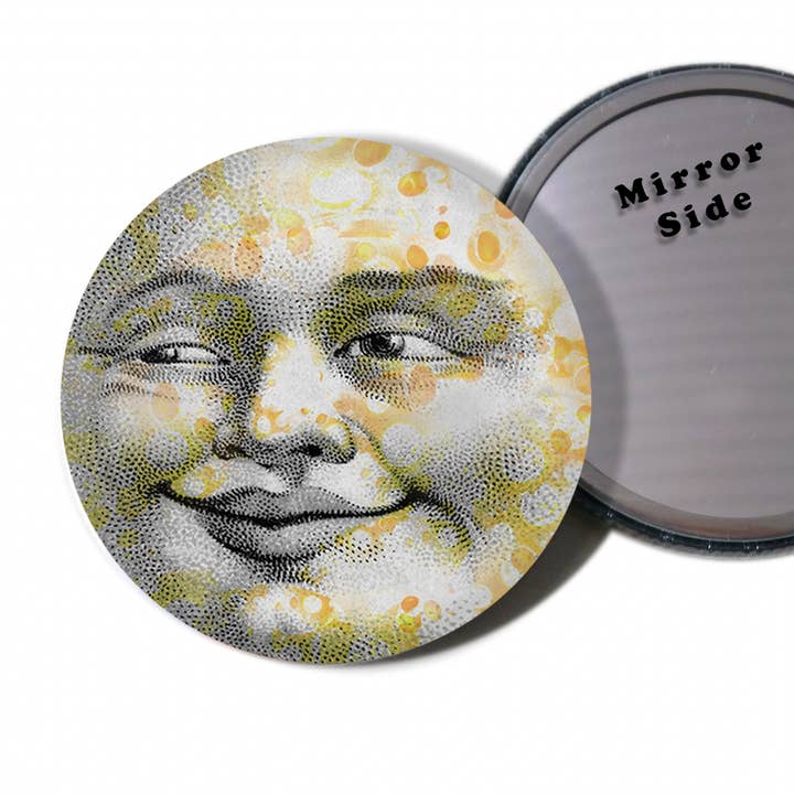 Silva Ware By Walter Silva - Wholesale Compact mirror - Luna Round Pocket Mirror4