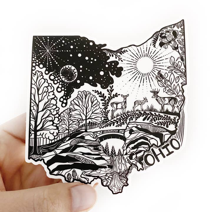 Autocollant État de l'Ohio, 4 pouces pour la vente par Wild Slice Designs