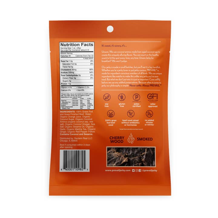 PREVAIL Jerky - Wholesale Jerky - Umami Beef Jerky