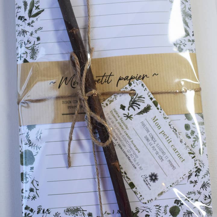 MON PETIT CARNET - Wholesale Stationery/Notecard Set - My little stationery + envelopes + Herbier pencil