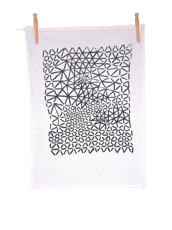 Interconnected - 18x22" Kitchen Towel Screen print for wholesale by Rachel DB Creative