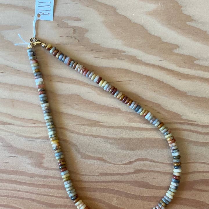 Crazy Agate Beaded Necklace-medium for wholesale by Blue Begonia
