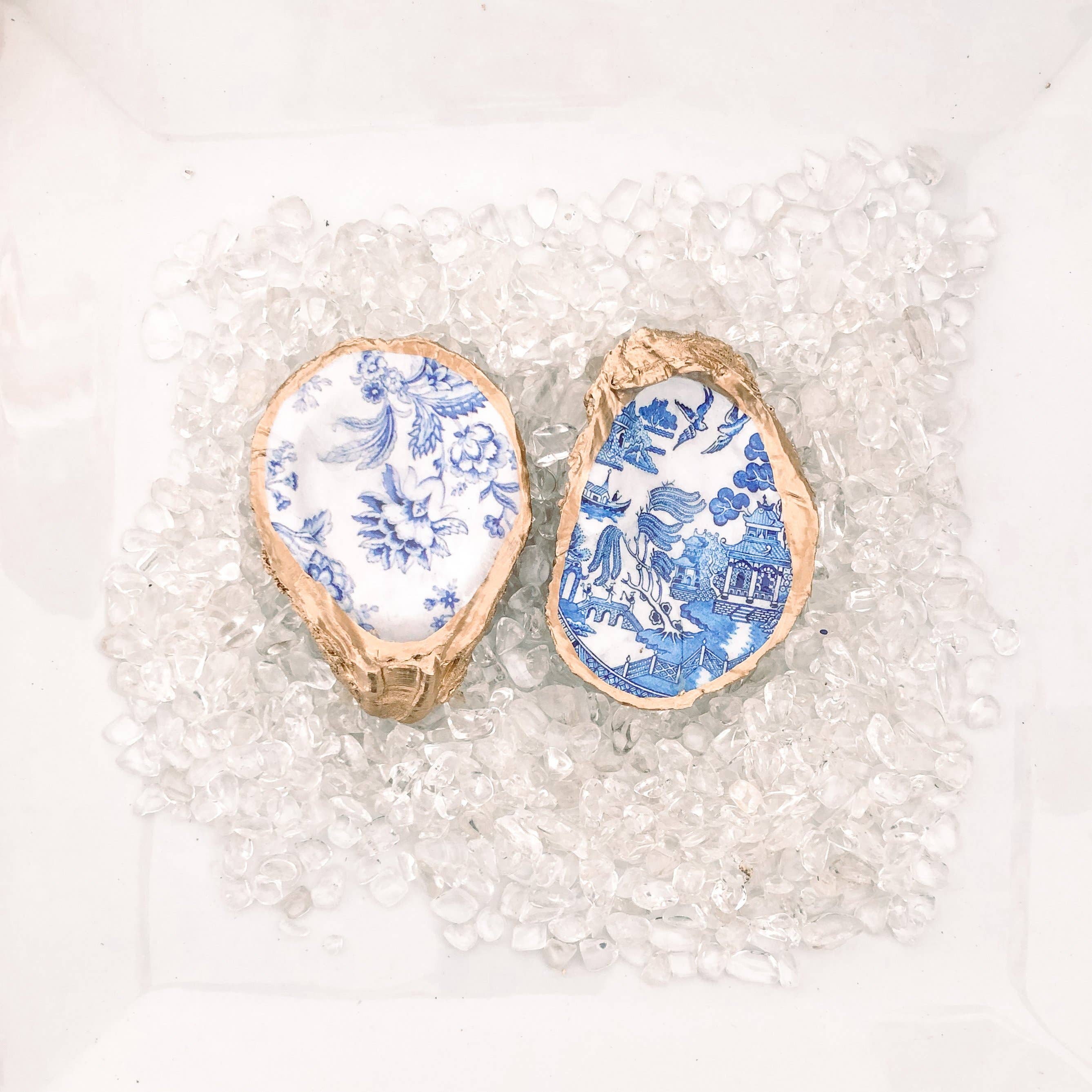 Kcrookdesign – Prato de joias por atacado – Padrões de porcelana azul e branca