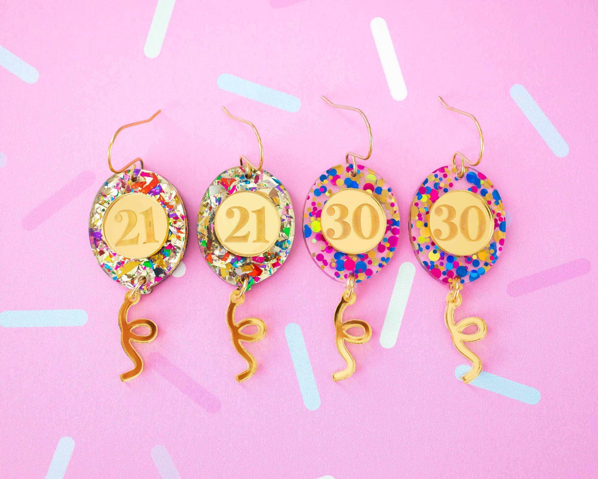Momenti di Vita - Wholesale Dangle Earrings - Custom Birthday Number Balloon Earrings3