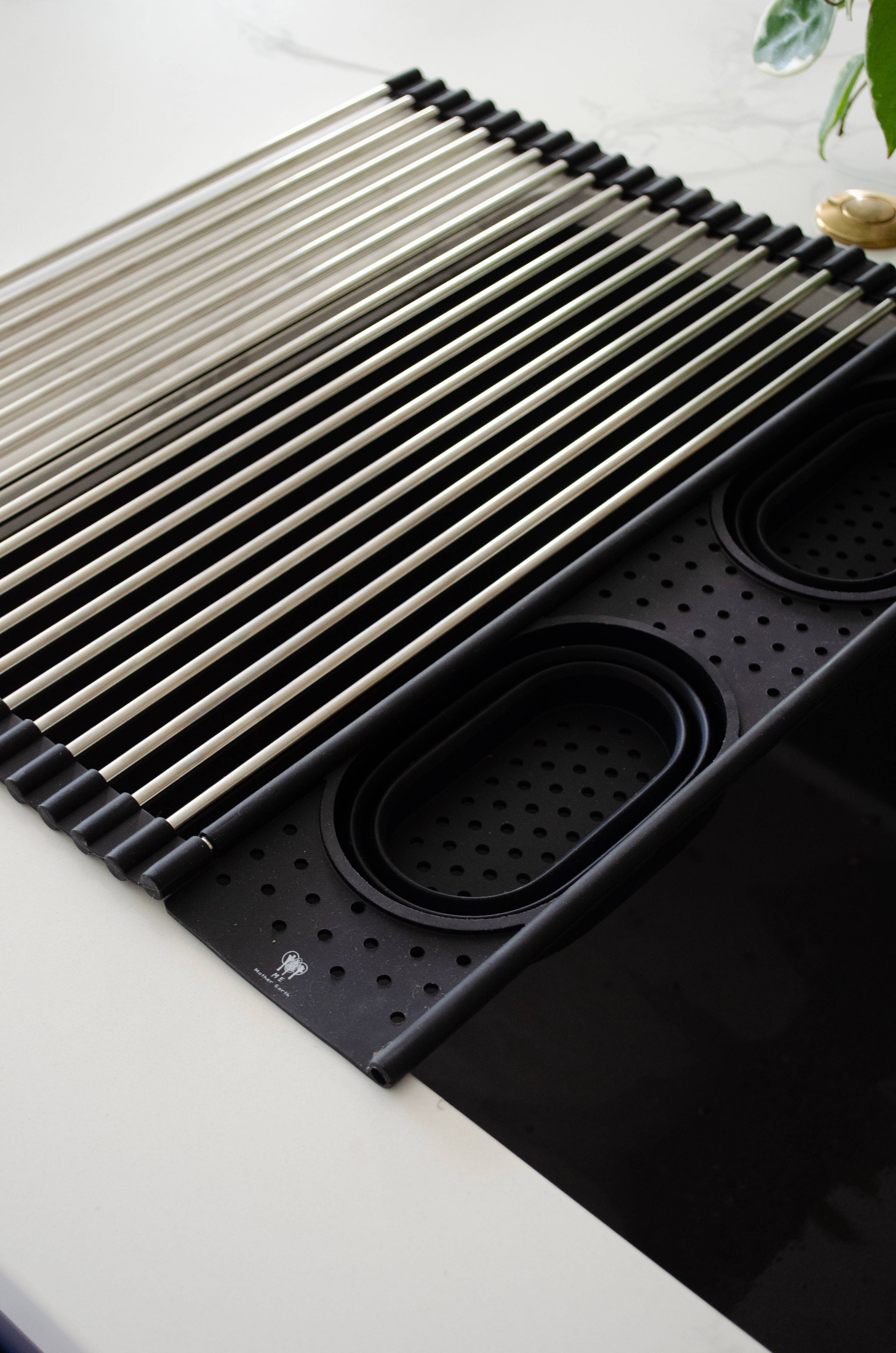 Me Mother Earth - Vendita all'ingrosso Sgocciolatoio/scolapiatti - Stendibiancheria arrotolabile in silicone e acciaio0