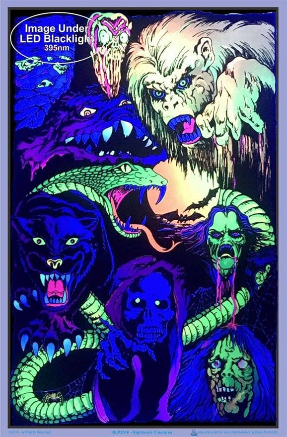 Scorpio Posters - Wholesale Poster - Nightmare Creatures Black Light Poster - 23" x 35"1